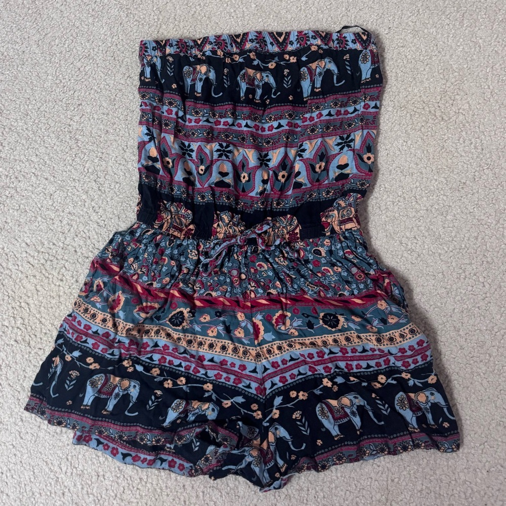 Bohemian tube-top romper - women’s M